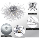 Candelabru Cristal RONDO Vivace, 5x G9, Diametru 40cm, Argintiu Lucios