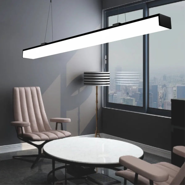 Lustra LED MARTINA 54W, Liniara, lumina Neutra, 4000K, Negru