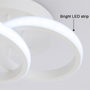 Lustra LED VERTEX CIRCULA 21W, 2 Cercuri, Rame Metalice, lumina Rece/Calda/Neutra, Alb