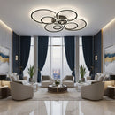 Lustra LED cu telecomanda BETTY 127W, 8 Cercuri, lumina Rece/Calda/Neutra, Dimabila, Negru Lustre LED cu Telecomanda Default Title Alessandro Design