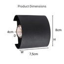 Fantas Aplica LED de Exterior si Interior, 2 Surse x 1W, IP65, Metalic, Negru, 3000K