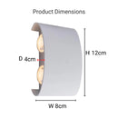 Fantas Aplica LED de Exterior si Interior, 4 Surse x 1W, IP65, Metalic, Alb, 3000K