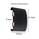 Aplica LED de Exterior si Interior, 4 Surse x 1W, IP65, ABS, Negru, 3000K