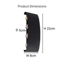 Fantas Aplica LED de Exterior si Interior, 8 Surse x 1W, IP65, Metalic, Negru, 3000K