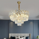 Candelabru Cristal WINDSOR Nobile 5xE14, Diametru 39cm, Auriu Lucios, Inaltime Reglabila