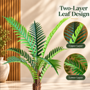 Planta Artificială Copac Tip Palmier Regal, 160 cm, 7 frunze, Verde, cu Ghiveci