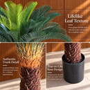 Planta Artificială Copac Tip Palmier, 24 frunze, 85 cm, Verde, cu Ghiveci