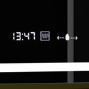 Oglinda LED Rectangulara, 100x80cm, Verite Royale Gold Motion Glow Marcello, Sistem Dezaburire, Ceas & Termometru, Dimabila