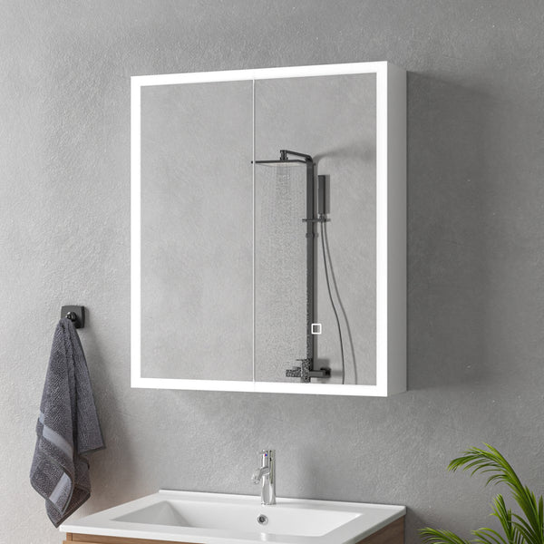 Dulap Laura Cu Oglinda LED DBP122 60x70 Alb