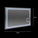 Oglinda LED Rectangulara, 80x60cm, Lumina Rece, CANTO Touch, Sistem Dezaburire, Dimabila