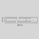 Șină Magnetică pentru Proiectoare LED, 195x3.2cm, Aplicată, Neagră