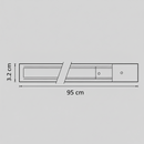Șină Magnetică pentru Proiectoare LED, 95x3.2cm, Aplicată, Neagră