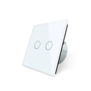 Intrerupator Touch, Dublu, Alb, Sticla Securizata, Livolo