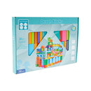 Joc Interactiv Cuburi cu Animalute Marine pentru Constructie, 100 Piese, Lemn