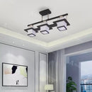 Lustra Clasica Aramis cu Lemn Abajur Patrat 3x E27 Gri Negru Lustre Clasice Default Title Alessandro Design