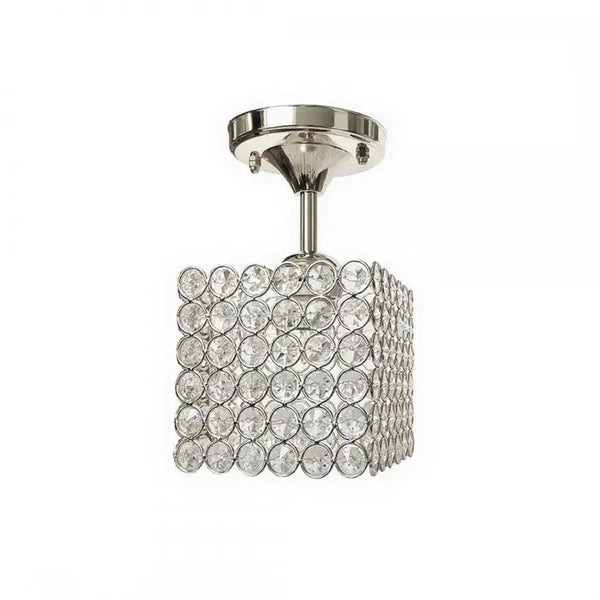 Lustra Catrina, 1*E27, Crom, Metal si Cristal