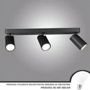 Lustra Joom cu Proiectoare Liniar 3XGU10 Negru Plafoniere LED Default Title Alessandro Design