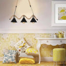 Lustra Franghie LV310/3, 3*E27, Maro, Metal si Sfoara