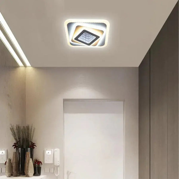 Lustra LED NEXA 3D 45W, Patrata, lumina Rece/Calda/Neutra , Alb