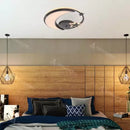 Lustra LED cu telecomanda ALYONA 44W, Luna si Stea, lumina Rece/Calda/Neutra, Dimabila, Negru