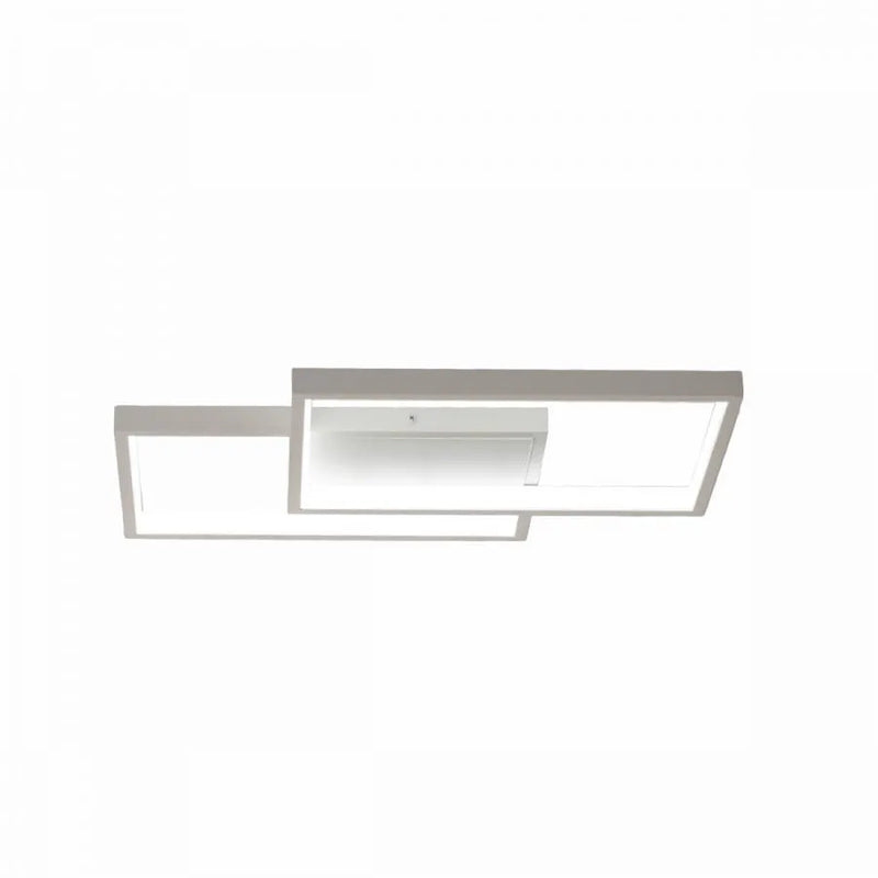 Lustra LED cu telecomanda LANDYN 62W, 2 Patrate, lumina Rece/Calda/Neutra, Dimabila, Alb