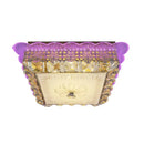 Lustra LED cu cristal ANAIDA RGB 20W, lumina Calda, 3000K, Auriu