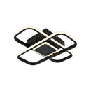 Lustra LED cu telecomanda VECTOR QUAD 52W, lumina Rece/Calda/Neutra, Dimabila, Negru