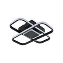 Lustra LED cu telecomanda VECTOR QUAD 52W, lumina Rece/Calda/Neutra, Dimabila, Negru