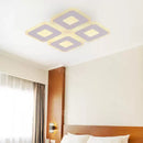 Lustra LED CORTONA 44W, 4 Patrate, lumina Rece/Calda/Neutra, Alb