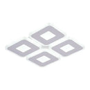Lustra LED CORTONA 44W, 4 Patrate, lumina Rece/Calda/Neutra, Alb