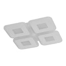 Lustra LED CORTONA 44W, 4 Patrate, lumina Rece/Calda/Neutra, Alb