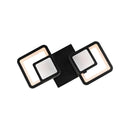 Lustra LED cu telecomanda BALANS 44W, 2 Patrate, lumina Rece/Calda/Neutra, Dimabila, Negru