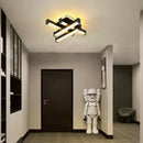 Lustra LED CADE 54W, 4 Elemente,  Liniara, lumina Rece/Calda/Neutra, Negru