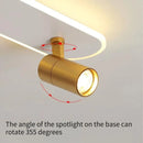 Lustra LED cu Proiector Reglabil FISSO Camilla, 48W, lumina Rece/Calda/Neutra, Auriu Lucios