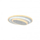 Lustra LED NEXA 3D 36W, Ovala, lumina Rece/Calda/Neutra , Alb