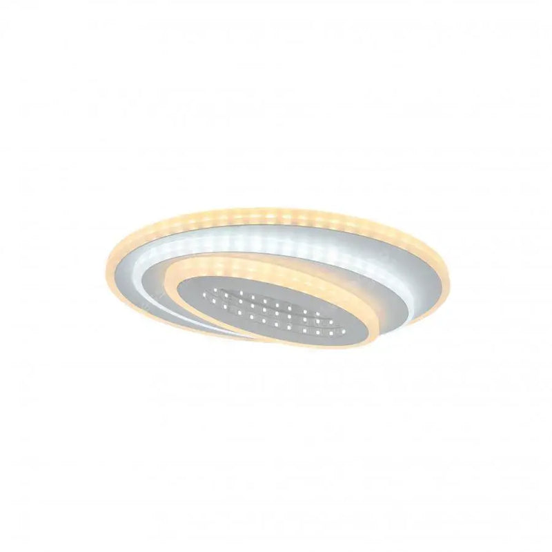 Lustra LED NEXA 3D 36W, Ovala, lumina Rece/Calda/Neutra , Alb