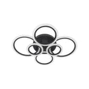 Lustra LED cu telecomanda BETTY 82W, 6 Cercuri, lumina Rece/Calda/Neutra, Dimabila, Negru