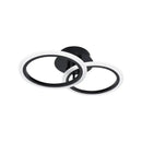 Lustra LED cu telecomanda BETTY 28W, 2 Cercuri, lumina Rece/Calda/Neutra, Dimabila, Negru