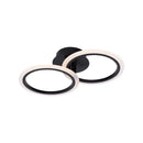 Lustra LED cu telecomanda BETTY 28W, 2 Cercuri, lumina Rece/Calda/Neutra, Dimabila, Negru