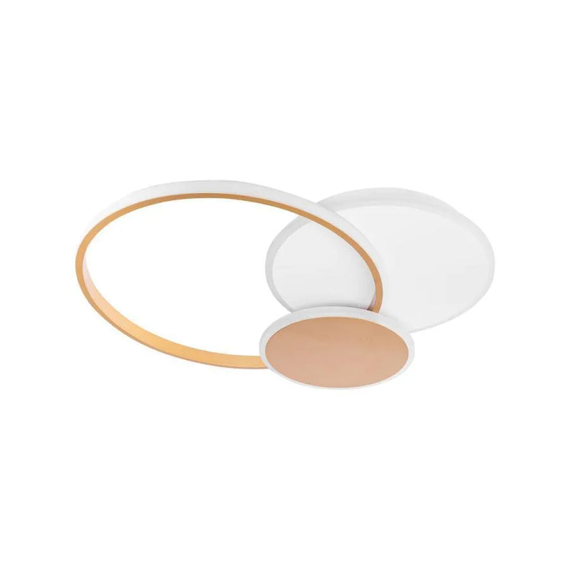Lustra LED cu telecomanda KILLIAN 71W, 3 Cercuri, lumina Rece/Calda/Neutra, Dimabila, Auriu Alb