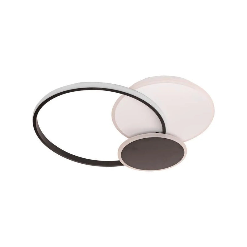Lustra LED cu telecomanda KILLIAN 81W, 3 Cercuri, lumina Rece/Calda/Neutra, Dimabila, Negru Alb