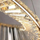 Lustra LED suspendata cu telecomanda si cristal CAIRO 98W, 2 Cercuri, lumina Rece/Calda/Neutra, Dimabila, Auriu Lucios, Inaltime Reglabila Lustre LED Cristal Default Title Alessandro Design