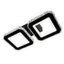 Lustra LED cristal QUADRIS 41W, 2 Patrate, lumina Rece/Calda/Neutra, Negru Lustre LED Cristal Default Title Alessandro Design