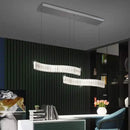 Lustra LED suspendata cu telecomanda si cristal MERVE 24W, lumina Rece/Calda/Neutra, Dimabila, Crom Lucios, Inaltime Reglabila