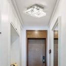 Lustra LED cu cristal JEREMIAH 34W, 2 Patrate, lumina Rece/Calda/Neutra, Dimabila, Crom Lucios