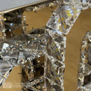 Lustra LED cu cristal JEREMIAH 34W, 2 Patrate, lumina Rece/Calda/Neutra, Dimabila, Crom Lucios