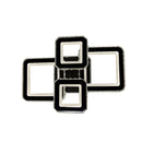 Lustra LED cu telecomanda si cristal BLAKELY RGB 154W, 4 Patrate, lumina Rece/Calda/Neutra, Dimabila, Negru