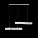 Lustra LED suspendata cu telecomanda si cristal MERVE 24W, lumina Rece/Calda/Neutra, Dimabila, Crom Lucios, Inaltime Reglabila