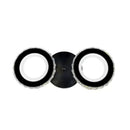 Lustra LED cu telecomanda si cristal NOVA ROTONDA 29W, 2 Cercuri, lumina Rece/Calda/Neutra, Dimabila, Negru