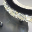 Lustra LED cu telecomanda si cristal NOVA ROTONDA 29W, 2 Cercuri, lumina Rece/Calda/Neutra, Dimabila, Negru